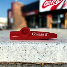 Coca-Cola Vintage 1980 - 1984 Coke is it Red with White Letters Plastic Kazoo picture