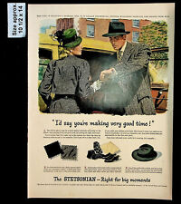 1947 Stetson Co. Hats Stetsonian Men's Fashion Outfit Vintage Print Ad 31363 picture
