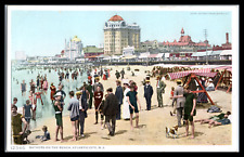 PHOSTINT Vintage Postcard Bathers on the Beach, Atlantic City N.J. Detroit Pub. picture