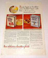 Post Bran Print Ad 1920s Vintage Advertisement Breakfast picture