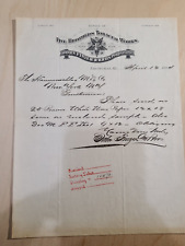 1894 Document, Five Brothers Tobacco, Louisville KY, John Finzer Signed      *5 picture