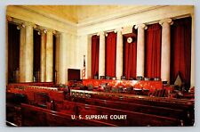 Inside Court Room of the U. S. Supreme Court Vintage Postcard 0864 picture