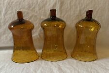 Vintage Amber Point Peg Votive Candle Holder Set of Three With Sleeves picture