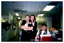 1990s Lesbain Girls affectionate Co-Worker Hidden Lovers Vintage Photo picture