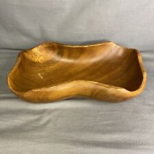 Vintage Rectangle  Wooden Serving Bowl 8.5” X 5.5”  Trinket picture