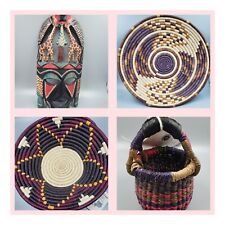 *SALE Get All 4 Mask/Baskets-  Kenya Ghana Uganda Handmade African Artisan Made* picture