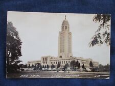 RP Lincoln Nebraska State Capitol Building 1939 Postcard & Cancel picture