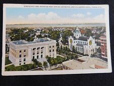TAMPA FLORIDA antique postcard c1915~ Birds Eye View Hotel Post Office Cathedral picture
