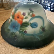 Reverse Painted On Glass Flower Light Shade  Vintage picture
