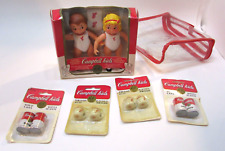 Vintage 1995 Campbell's Kids Dolls Miniature Toy Soup Cups Cans Vinyl Pouch Kit picture