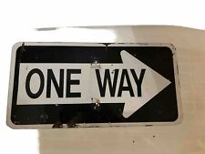 Authentic Retired Extra Large One Way Highway Street Sign 23” X 18” picture
