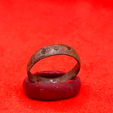 Ancient bronze ring of the Middle Ages Size 10 US picture