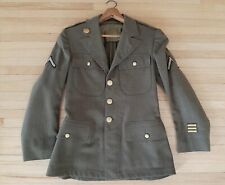 WW 2 1944 Army Winter Wool Dress Uniform Jacket 35 Short (soldier info) + Belt  picture