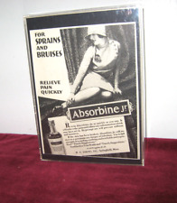 Vintage Absorbine Jr Advertising 1930's/40's Print Ad Framed 5
