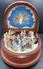Vintage Heavenly Angels Christmas Holiday Music Box Danbury Mint In Excelsis Deo picture