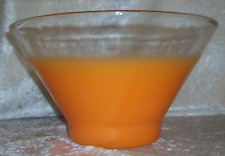Vintage Orange MCM Mid Century Modern Blendo West Virginia Glass  Salad Bowl picture