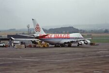 PHOTO  LX-FCV BOEING 747-400 CARGOLUX PRESWICK  AUGUST 1996 picture