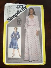 Vintage Simplicity 9893 Gunne Sax Dress Pattern Women Size 12 1981 UNCUT (136) picture