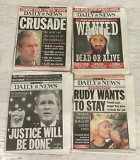 New York Daily News 4 Full Editions After 9/11 Great Condition picture