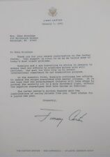 President Jimmy Carter Signed Great Content Letter Full Signature  picture