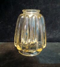 Heavy Clear Amber Hughes Glass Light Shade Ribbed Design 6