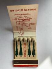 1960's Oak n' Spruce Resort Lodge South Lee MA FULL FEATURE Matchbook picture