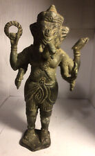 bronze Ganesh very old 9” statue 2.6 lb  picture
