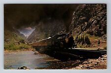 Silverton CO-Colorado, Silverton Narrow Gauge Train, Bridge Vintage Postcard picture