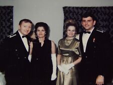 Vintage Photograph,1960's,MILITARY OFFICERS & DATES,Fancy Dress Colored Polaroid picture