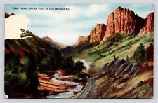 Midland Railway Seven Castles Colorado Red Rock Canon Aerial VTG Unused Postcard picture