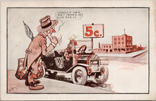 Ford Comic Man Admiring Automobile WITT Artist #2153 Ford Comics Postcard G69 picture