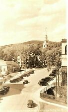 c1940's Main St. Churches Middlebury Vermont VT Vintage RPPC Photo Postcard picture
