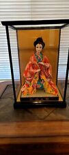 Vintage Okinawan Geisha Doll with Glass/Wooden Case. Circa 1955 picture