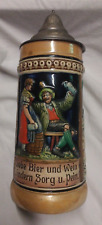 Vintage German Lidded Beer Stein 