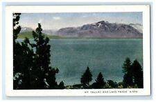 1934 View Of Mt. Tallac And Lake Tahoe California CA Posted Antique Postcard picture