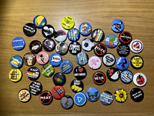 Lot of 80's 90's Vintage Style Buttons Pins Funny Miscellaneous Qty 50 Lot #4 picture