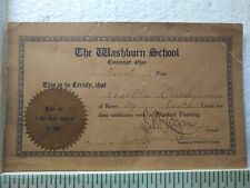 Postcard The Washburn School Cincinnati Ohio Certificate picture
