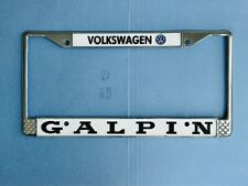VINTAGE  GALPIN VOLKSWAGEN    LICENSE PLATE FRAME  METAL ORIGINAL picture