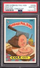 1986 Garbage Pail Kids Cole Cut #232b PSA 10 GEM MINT (6th Series, OS6) picture
