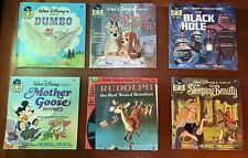 Vintage Walt Disney Lot of 6 See Hear Read Books Records See Pictures For Cond. picture
