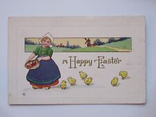 “A Happy Easer” Postcard - Dutch Theme - Embossed picture