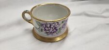 Vintage W&G CO. Limoges France Floral Shaving Mug 1916 Lilacs Gold Accents picture