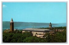 Ithaca, NY New York, Cornell University Above Lake Cayuga, Aerial View Postcard  picture