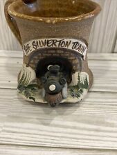 Stoneware Pottery Coffee Mug 3D Train Railroad Scene The Silverton Train picture