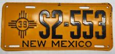 1939 New Mexico License Plate S2-553 picture