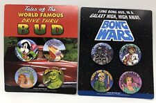 Tales of The World Famous Drive Thru Bud Comic and Bong Wars Button Sets Stoner picture