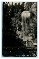 1978 Silver Falls Coos County Oregon OR Waterfall RPPC Photo Postcard picture