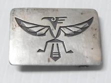 VINTAGE HOPI STERLING SILVER BUCKLE - THUNDERBIRD - WESTERN COWBOY COWGIRL SZ: S picture