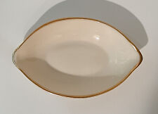 Lenox Jewelry or Trinket Dresser Tray oval cream w/gold. Viintage 1940s-1960s. picture