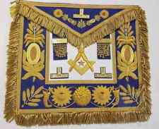 MASONIC HAND EMBROIDERED GRAND MASTER DRESS APRON WITH PREMIUM QUALITY picture